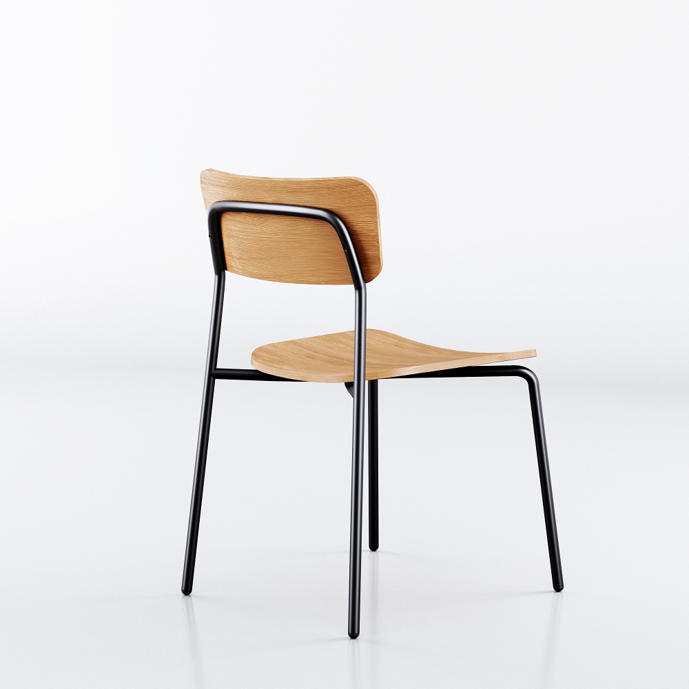 Nuans Paloma Chair natural oak rear view