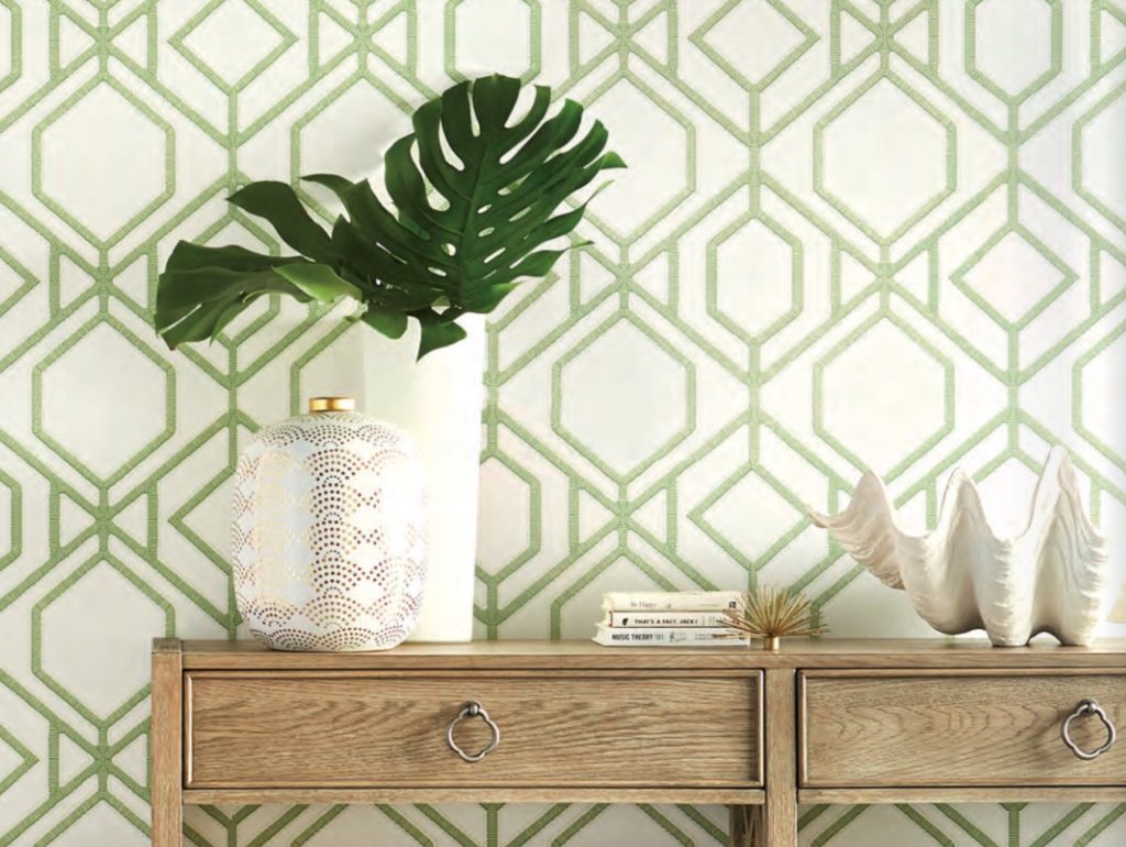 York Tropical Collection Sawgrass Trellis above table