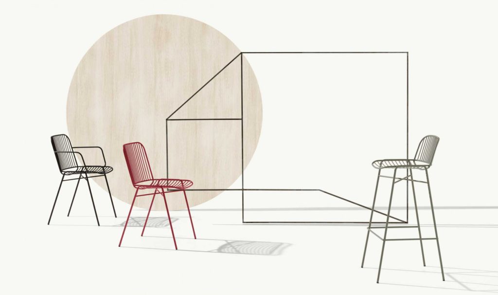 Shade seating stylish image two chairs and stool