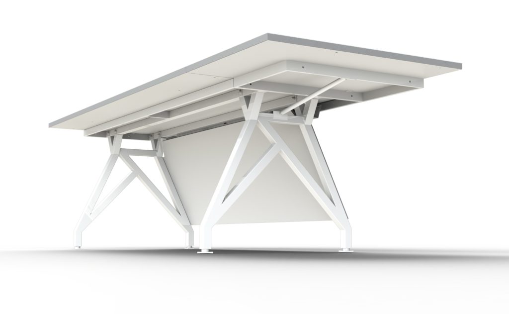EYHOV Desk System view from beneath
