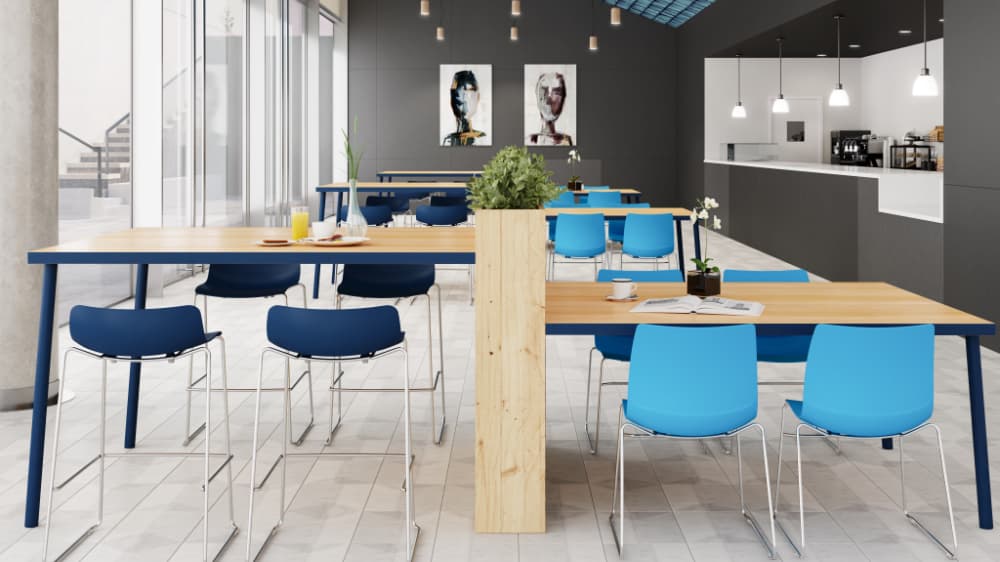SitOnIt's Baja stools and chairs in shades of blue