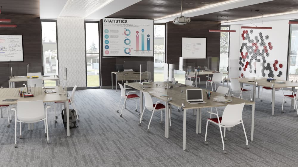 SitOnIt's Baja white/red in office space