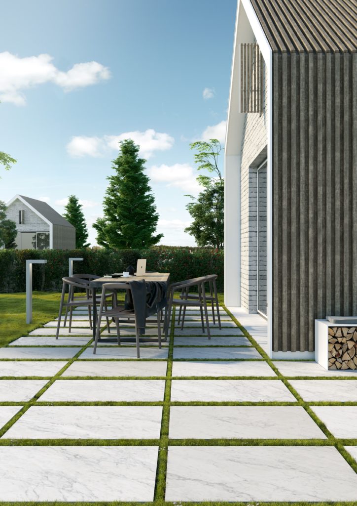 Porcelain Surfaces Landscape light gray paving stones
