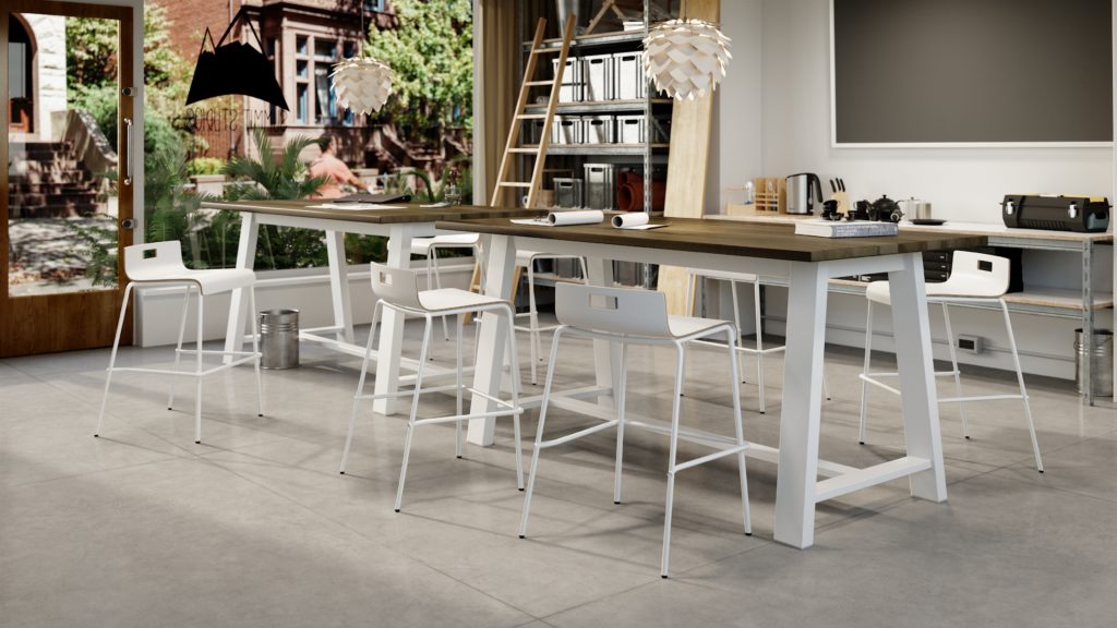 Imme and Jive Jive mid-back stool white
