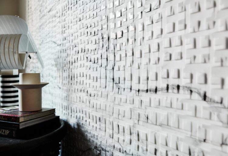 Polis Modular Marble close up of bedroom wall