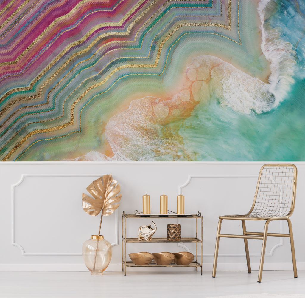 Wallsauce Geode Collection Peach Foam
