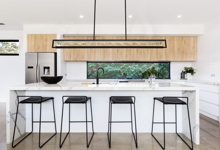 Capuccio pendant over modern kitchen island