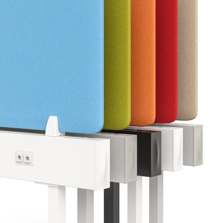 SitOnIt's eBEAM detail with different screen colors and beam finishes
