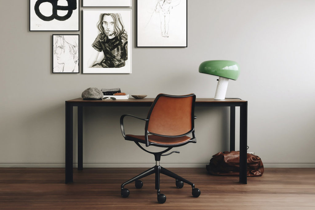 Stua Gas Chair cognac ecoleather rear view