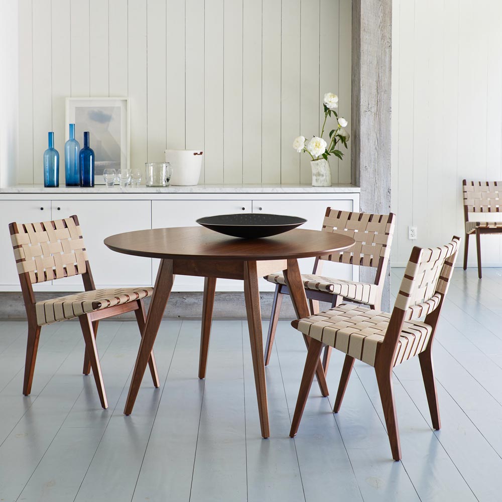 Herman Miller Knoll merger Risom Collection table and Chairs