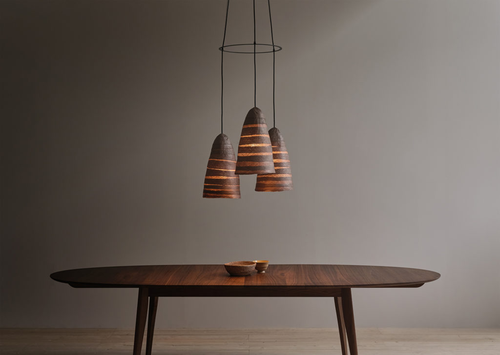 Pinch Lighting Beata Cluster pendant illuminated above kitchen table