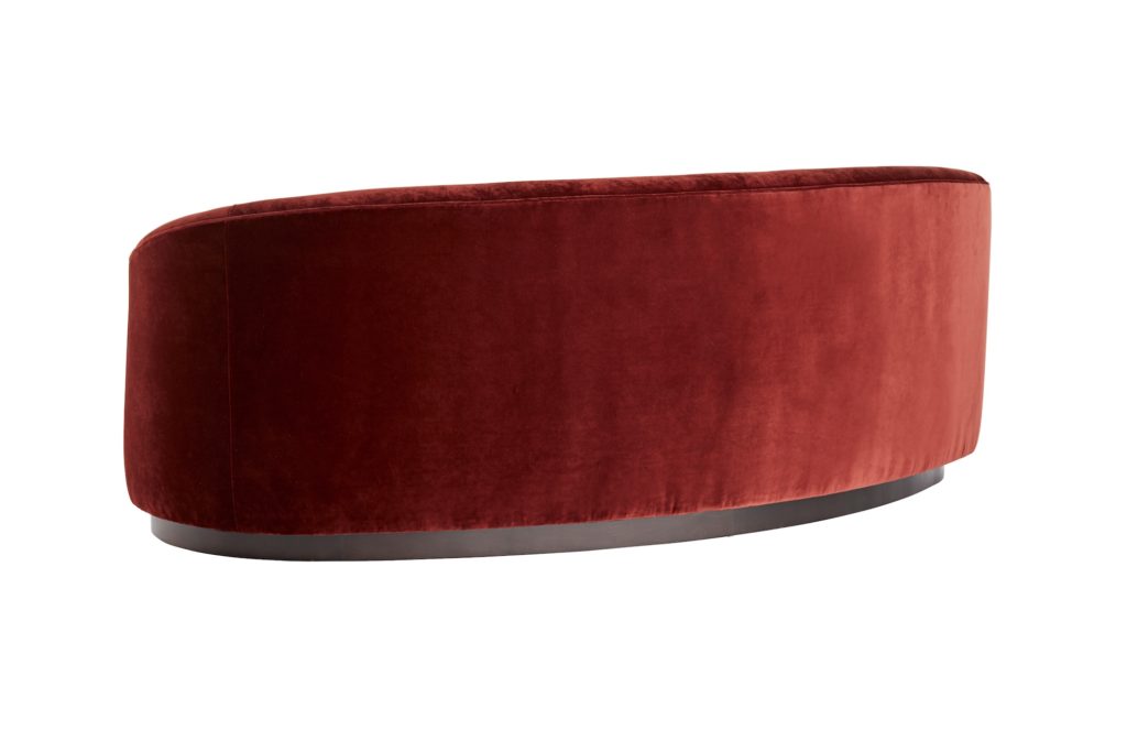 Turner Small Velvet Sofa view of back