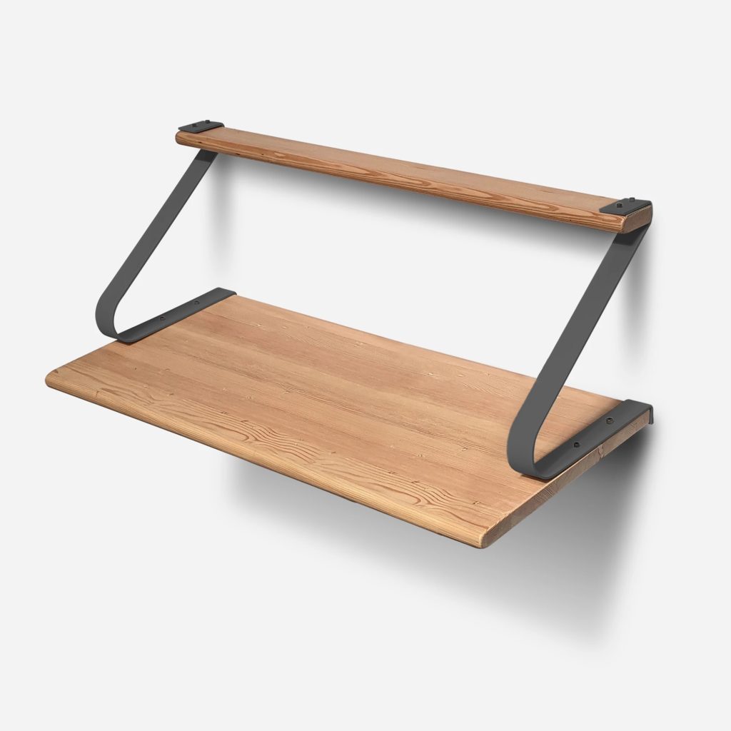 Formr's underSTUDY desk gray bracing wide