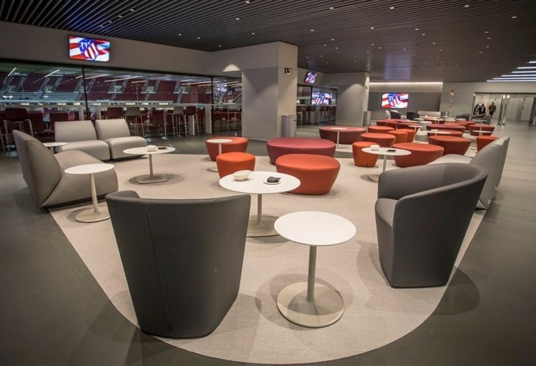 Andreu World Brandy Chair several chairs in box at Wanda Stadium