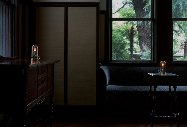 Ambientec Hymn Lamp two lamps in dark and mysterious room