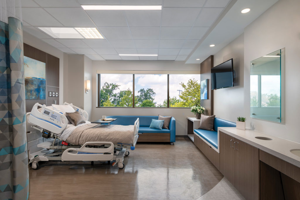 H.E. Williams patient lighting patient room