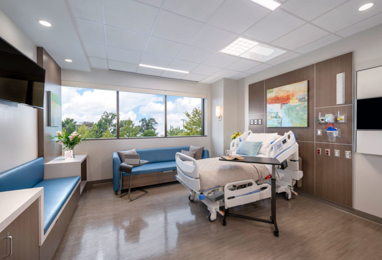 H.E. Williams patient lighting patient room