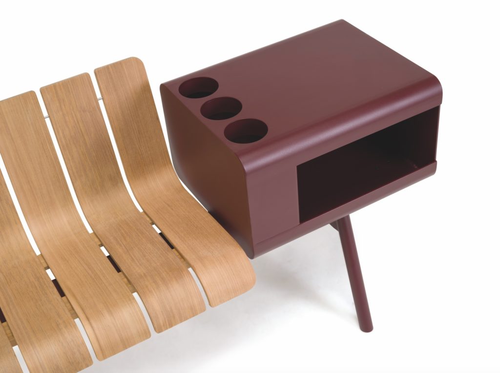 Ethimo Ace overhead view of seat and storage module