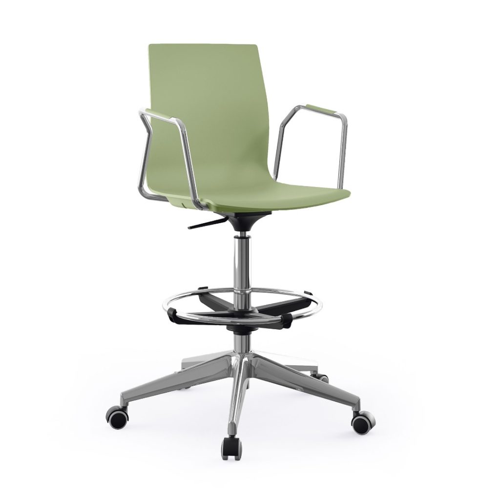 Falcon Sedera Drafting Stool in green