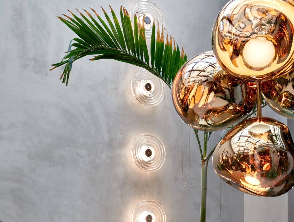 Tom Dixon Melt pendant and Press wall lamp