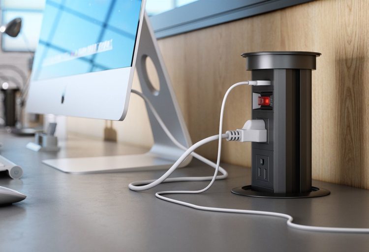 Mockett at NeoCon power pop-up grommet