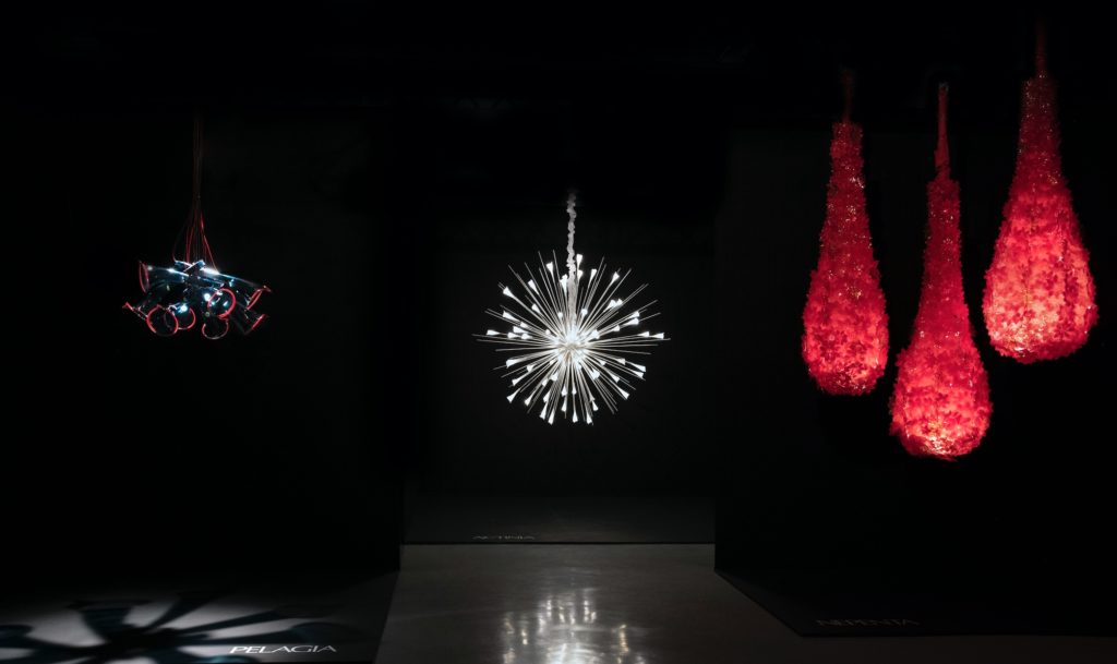 Lumina Naturae Pelagia, Actinia, and Nepenta light sculptures