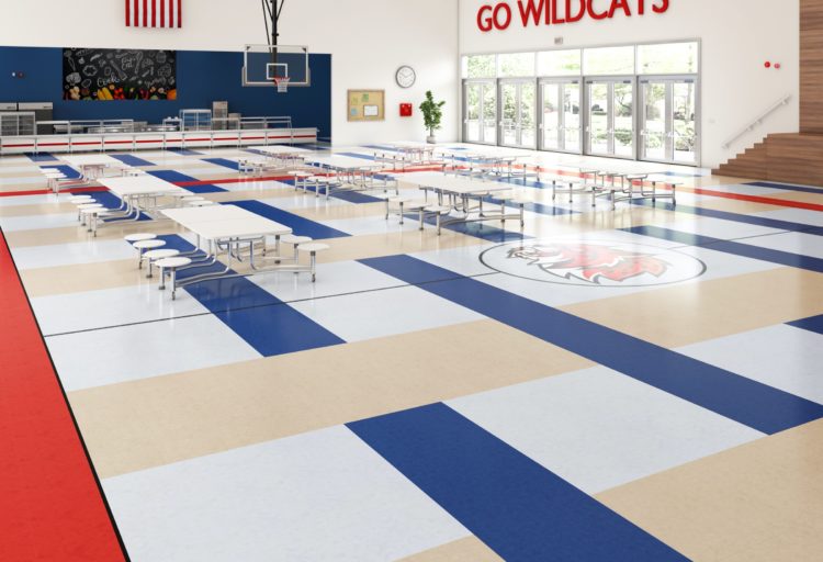AVA SPRK LVT in high school gym