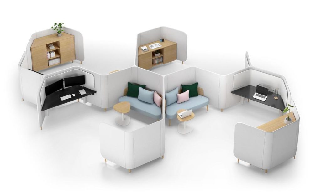 Honey by Darran panel system view from above in white