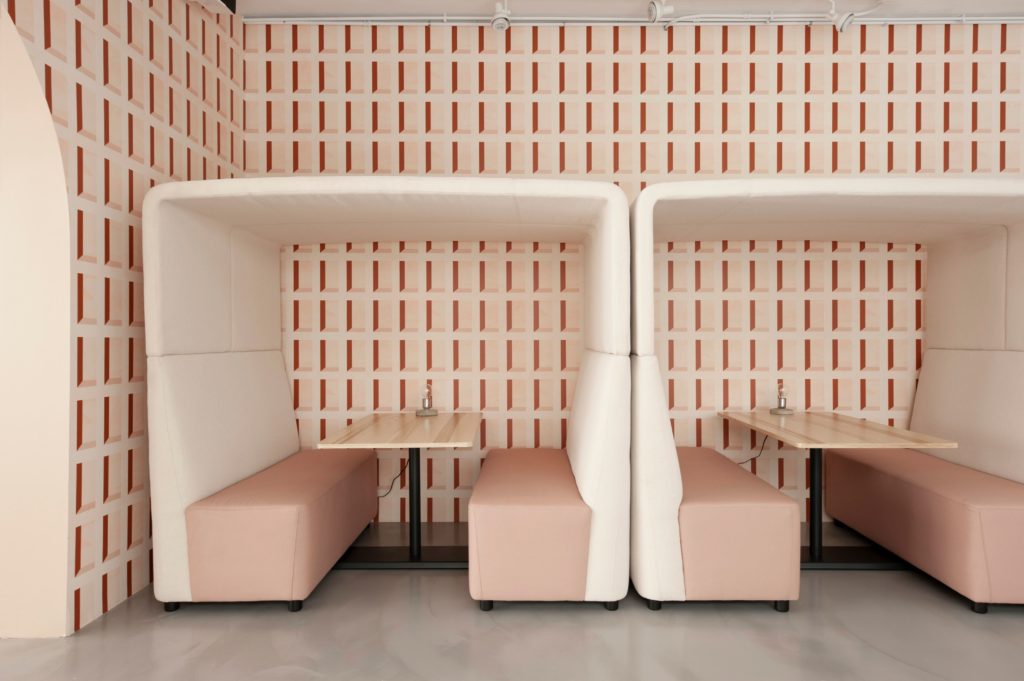 Hightower permanent showroom at the merchandise mart with Four Likes privacy booths