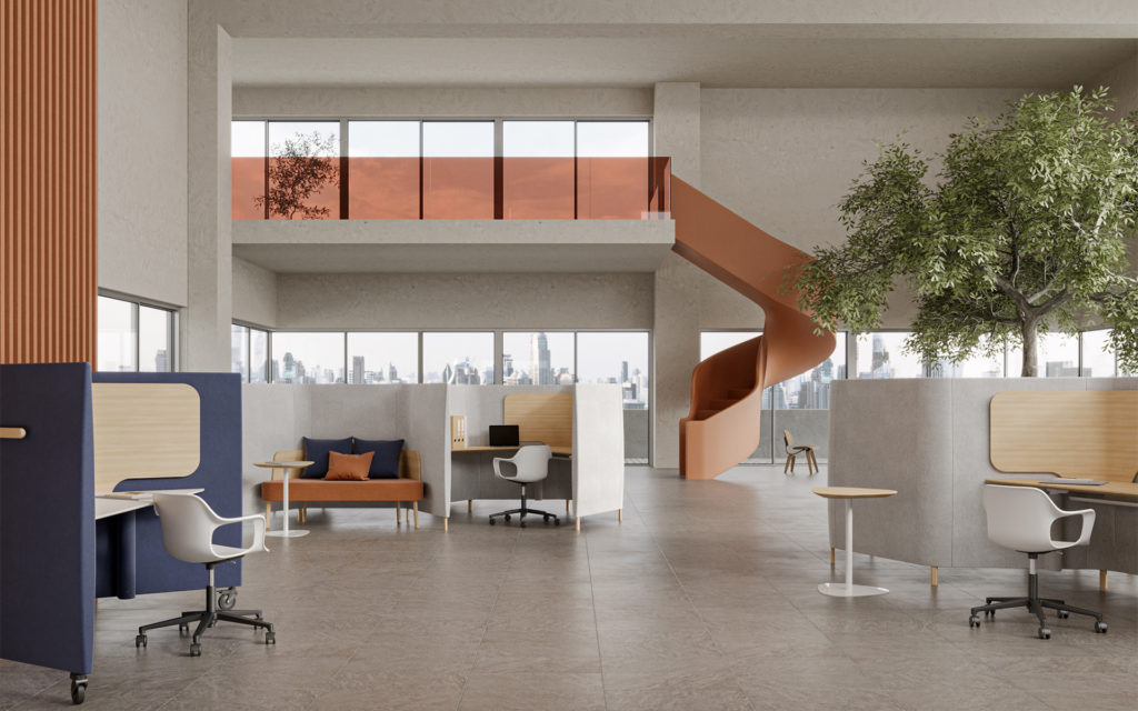 Honey by Darran panel system in open office