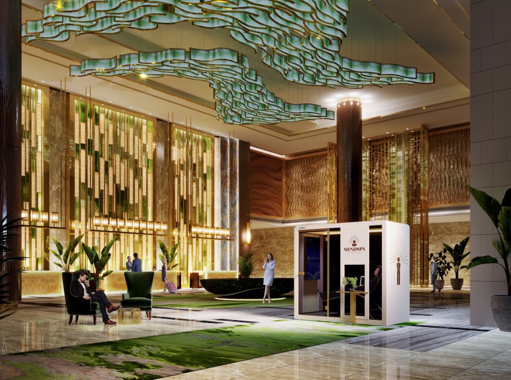 MindSpa relaxation chamber in luxury hotel