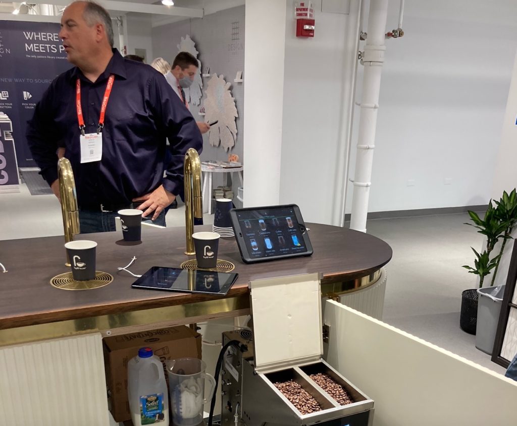 TopBrewer with rep discussing it and IPads with app