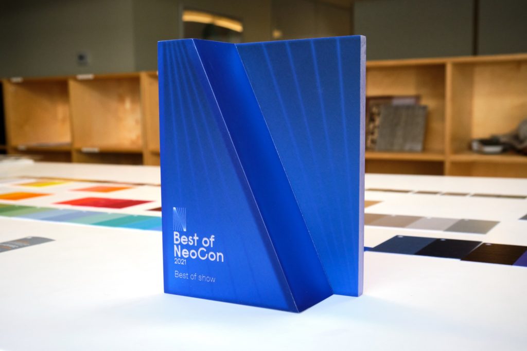 At NeoCon 2021: 3form Lauded for Resin Panels, Lighting, and Trophy Design