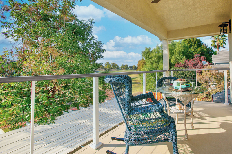 Feeney ColorEasy gray railing on deck with view of countryside