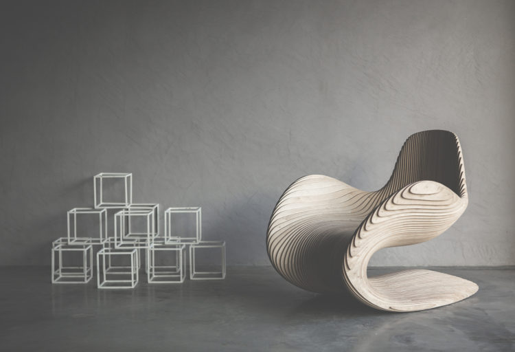 Betula Chair front view in natural