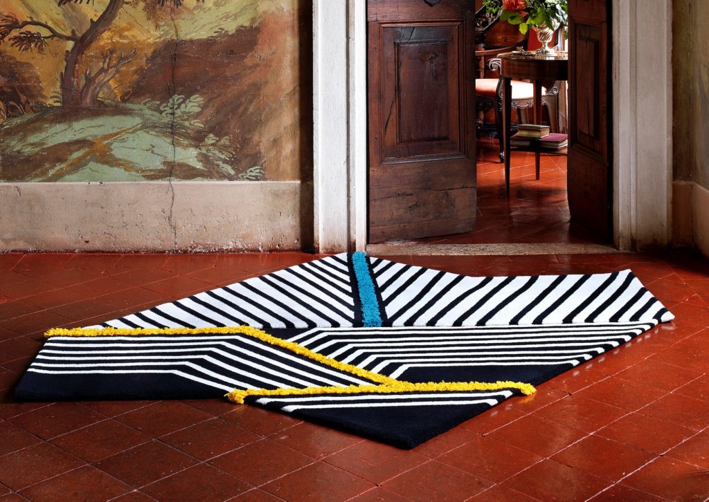 Siamo Tutti Uno Exas and Memby rugs on floor interior