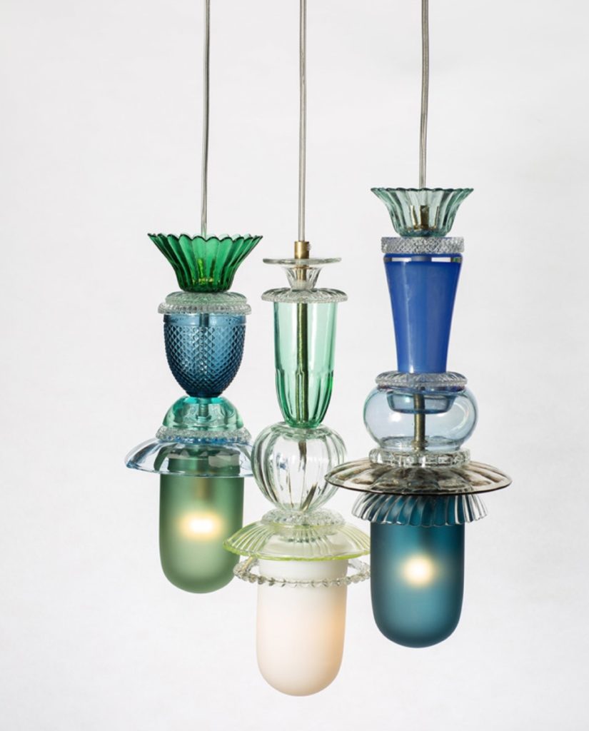 Glass Droplet series blues and greens