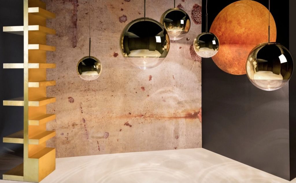 Brass mirror ball pendants