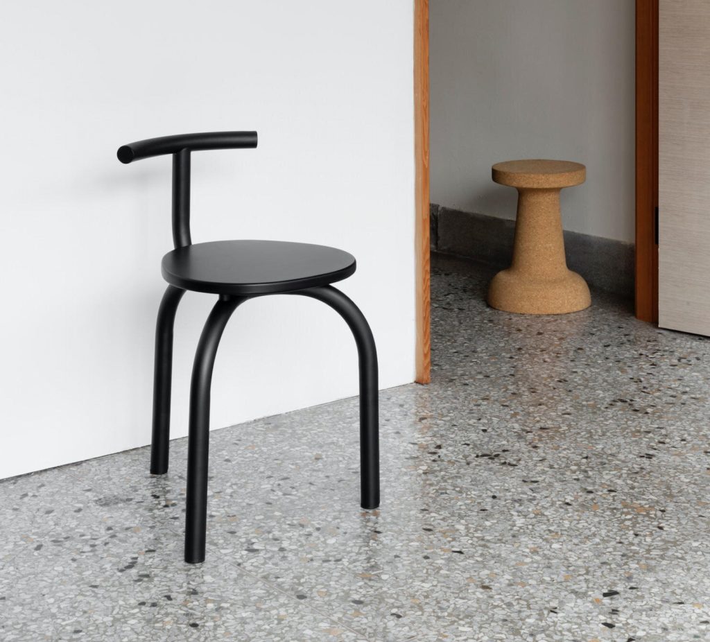 Ogle front/side view on terrazzo floor