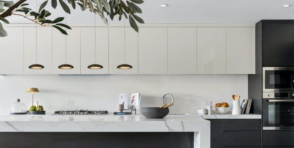 Ovolo four fixtures in kitchen