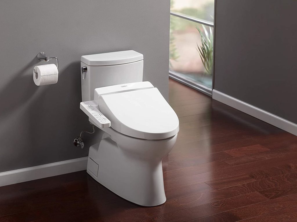 porcelain tile Toto toilet
