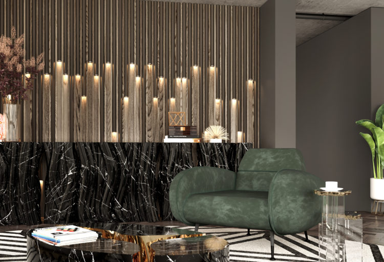 Boca do Lobo loft living space with Lapiaz table and Marco chair