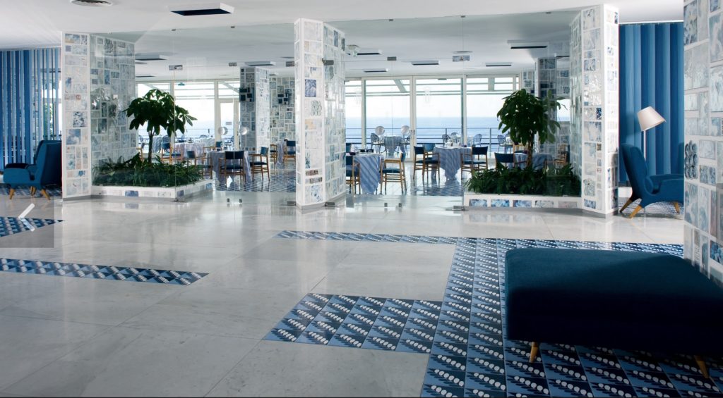 Blu Ponti lobby with tiles