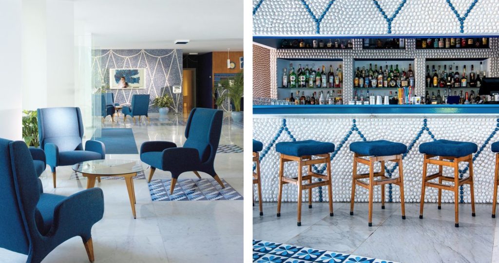 Blu Ponti split image lounge and bar