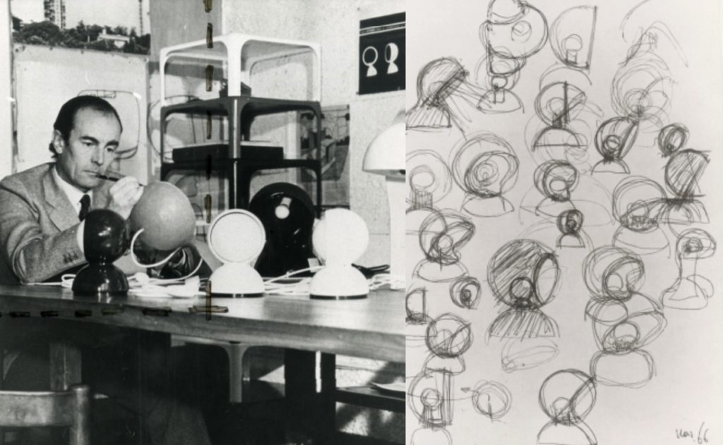 Vico Magistretti with Eclisse table lamps