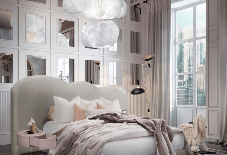 Circu Cloud lamp in adult bedroom