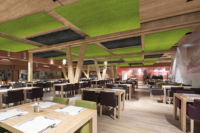 Zintra ceiling panels green