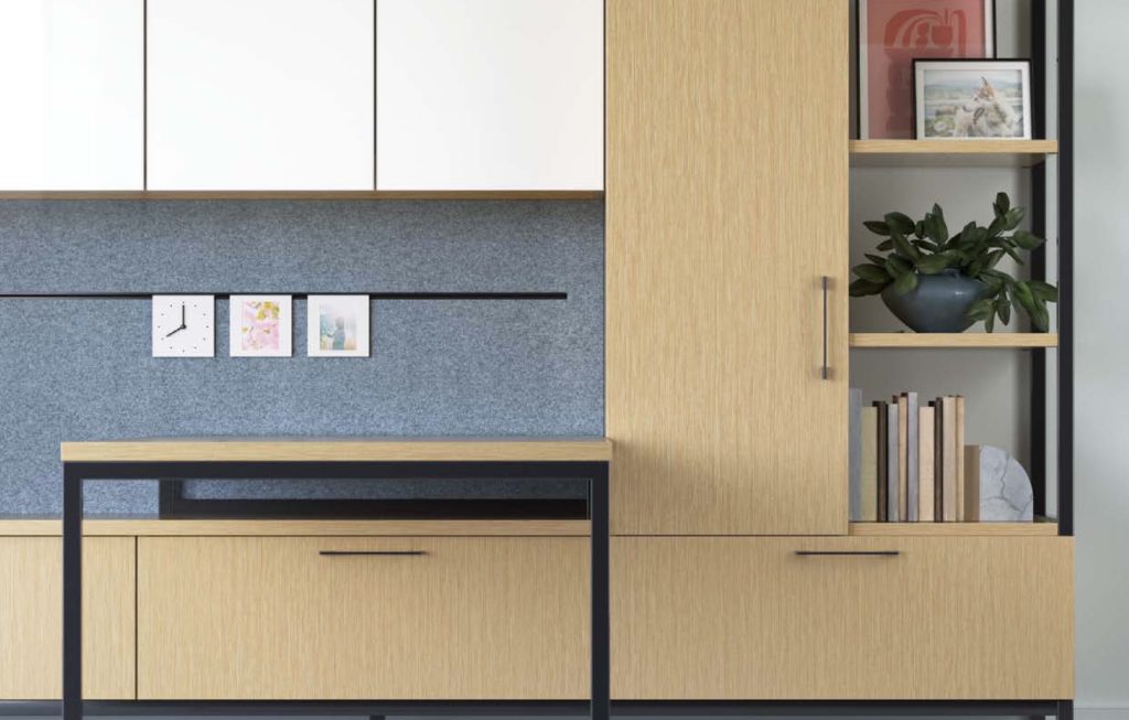 SpecStars Kimball Priority with integrated storage in light wood