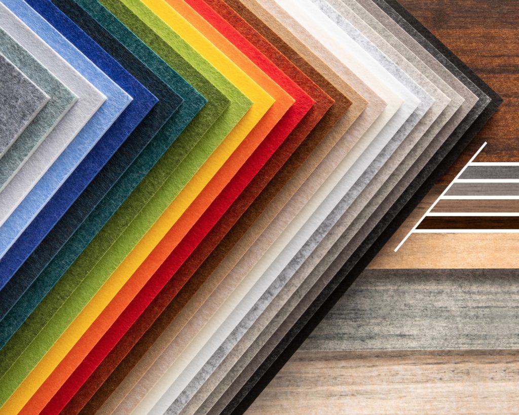 Zintra color line samples