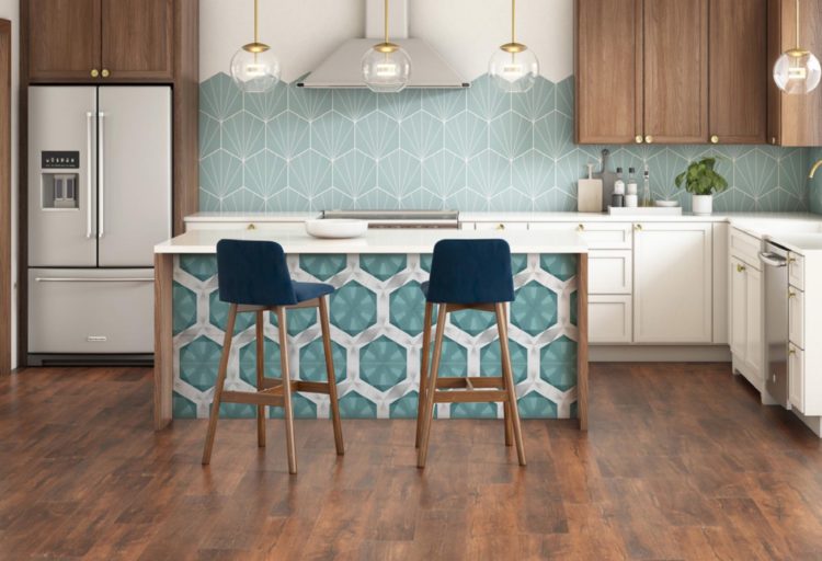 Lagua Tecstone kitchen tiles circular design